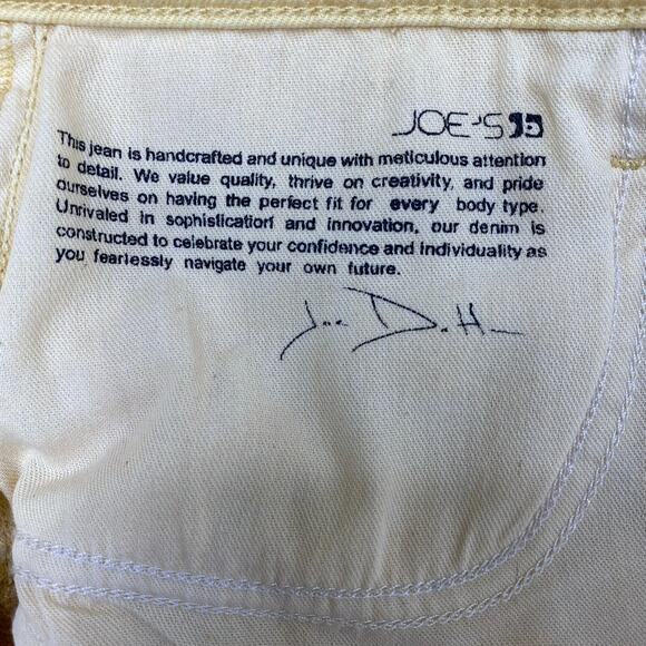 JOES JEANS The Blake Sunkissed Butter Yellow High Rise Wide Leg Raw Crop Sz 29 - Picture 10 of 11